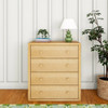 Lingo Natural 4 Drawer Dresser Front View Room