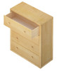 Lingo Natural 4 Drawer Dresser Angled View Drawer Out