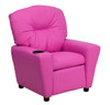 Vinyl Kids Recliner with Cup Holder