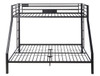 Focus Black Metal Twin XL over Queen Bunk Bed Front View No Mattresses
