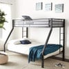 Focus Black Metal Twin XL over Queen Bunk Bed Room