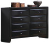 Kendall Black 8 Drawer Dresser