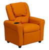 Child Recliner Vinyl with Headrest Orange
