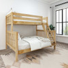 Bennett Natural Twin over Queen Bunk Bed Left Side Angled View Room