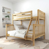 Bennett Natural Twin over Queen Bunk Bed Right Side Angled View Room