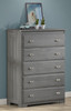 Mercer Chimney Gray 5 Drawer Chest Room