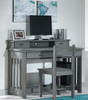 Mercer Chimney Gray Student Desk with Hutch shown with Optional Desk Chair Room