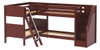 Calumet Chestnut Twin Sleeps 4 L Shaped Bunk Beds with Stairs-Panel Ends