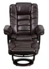 Diplomat Brown Swivel Recliner only Front View