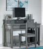 Mercer Chimney Gray Desk Chair shown with Optional Student Desk with Hutch Room