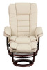 Diplomat Beige Swivel Recliner only Front View