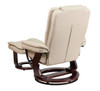 Diplomat Beige Swivel Recliner and Ottoman Back View
