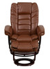 Diplomat Toffee Swivel Recliner only Front View