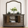 Lucinda Eight Drawer Dresser Front View Doors Open shown with Optional Mirror Room