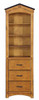 Fort Cody Honey Oak Bookcase Cabinet Front View