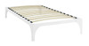 Marcus White Twin Size Platform Bed Frame Only