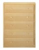 Lingo Natural 5 Drawer Dresser Front View