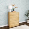 Lingo Natural 5 Drawer Dresser Angled View Room