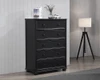 Eberhardt Black 5 Drawer Chest Room