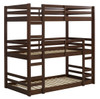 Eldon Walnut Twin 3 Bed Bunk Bed Left Angled View