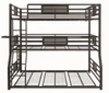 Triad Metal Full over Twin XL over Queen Triple Bunk Bed Front View