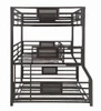 Triad Metal Full over Twin XL over Queen Triple Bunk Bed Side View