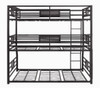 Triad Metal Full over Twin XL over Queen Triple Bunk Bed Back View