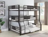 Triad Metal Full over Twin XL over Queen Triple Bunk Bed Room