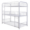 Hannah White Metal Triple Twin Bunk Bed No Mattresses