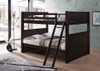 Foster Espresso Queen Size Bunk Beds Room