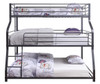 Kani Metal Twin XL over Full XL over Queen 3 Bed Bunk Bed Front View