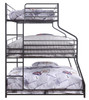 Kani Metal Twin XL over Full XL over Queen 3 Bed Bunk Bed Side View
