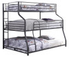 Kani Metal Twin XL over Full XL over Queen 3 Bed Bunk Bed