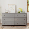 Almere Gray 6 Drawer Dresser Front View Room