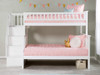 Ogden Twin over Full White Bunk Bed with Stairs Front View