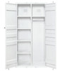 Shipping Container White Metal Storage Cabinet Open