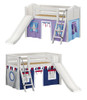 Casey's White Fort Kids Bed with Slide