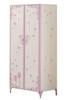 Kaia White and Purple Butterfly Girls Armoire
