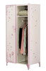Kaia White and Purple Butterfly Girls Armoire Right Side Open