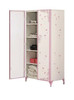 Kaia White and Purple Butterfly Girls Armoire Left Side Open