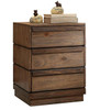 Calistoga Burnished Brown 3 Drawer Nightstand