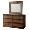 Calistoga Burnished Brown Wooden Mirror shown with Optional 6 Drawer Dresser