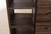 Wilder Sandwashed Cocoa Twin Loft Bed with Storage Shelf Detail