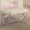 Kaia White and Purple Butterfly Girls Bed Bench Room