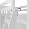 Anaya White Twin Loft Bed with Storage Ladder Detail