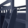 Braxton Blue Twin Loft Bed with Storage Ladder Detail