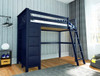 Braxton Blue Twin Loft Bed with Storage Room 2