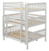 Leta White Queen Triple Bunk Bed