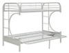 Cabot White Twin XL over Queen Futon Bunk Bed folded down
