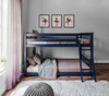 Brody Blue Low Bunk Beds for Kids Front View Room